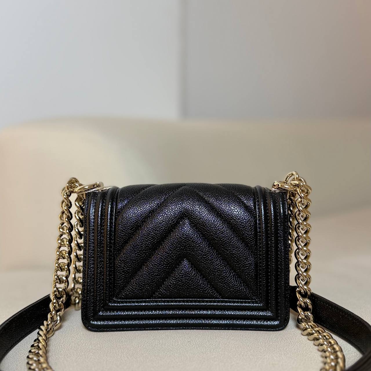 Chanel Caviar Chevron Mini Boy