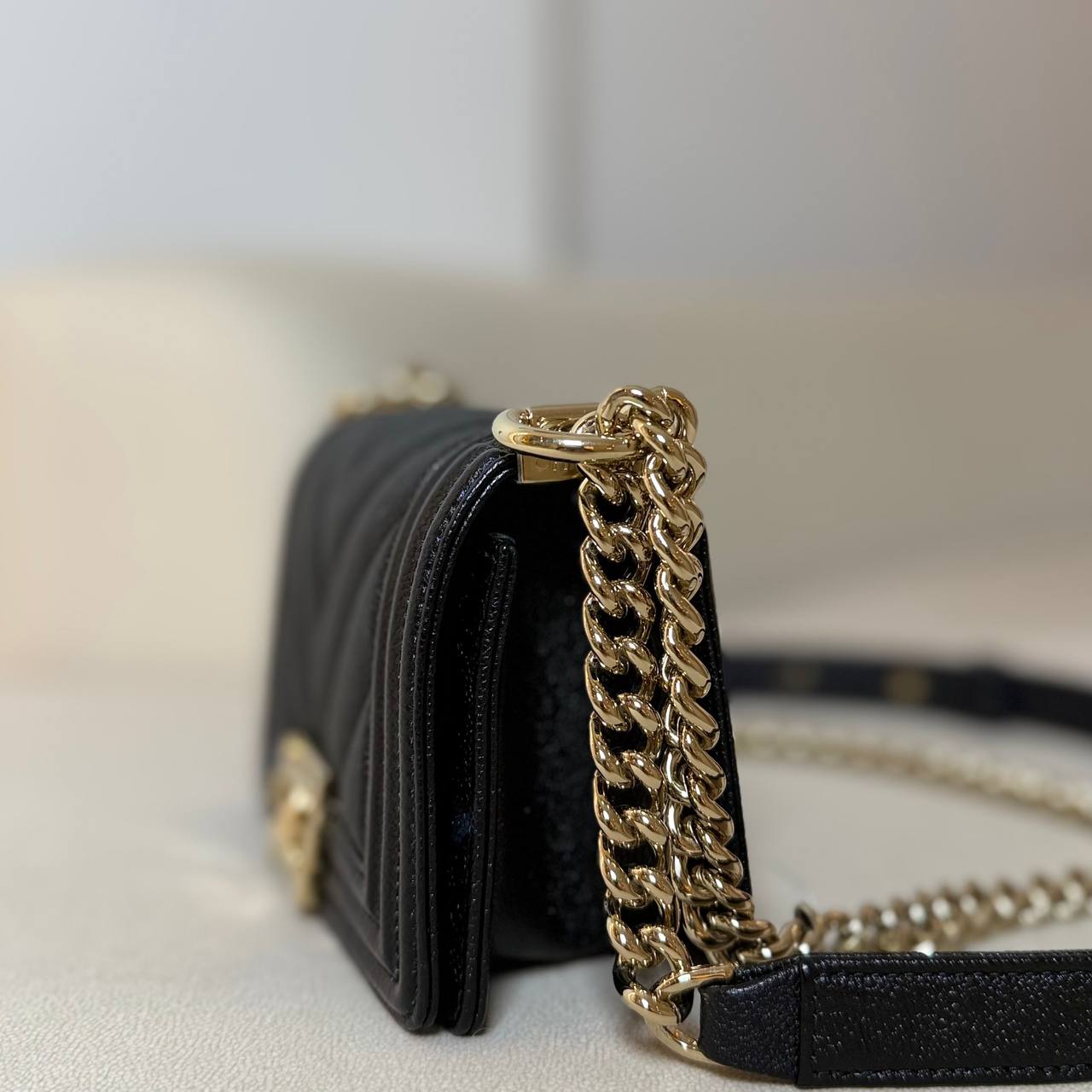 Chanel Caviar Chevron Mini Boy