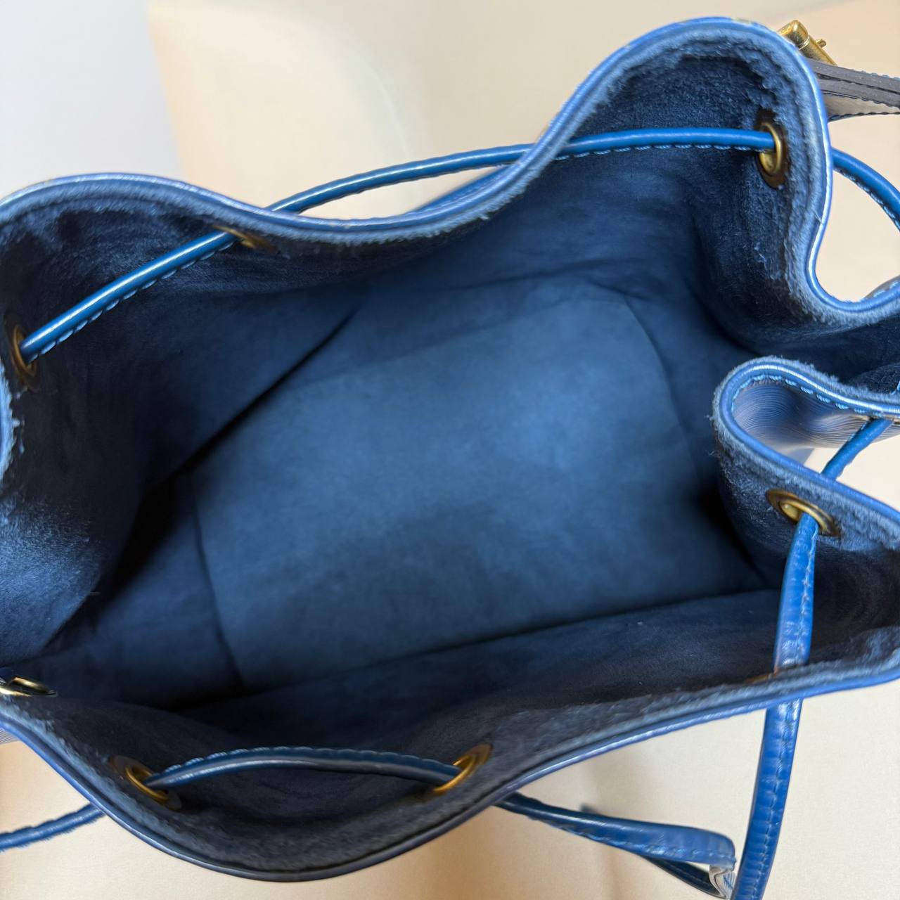 LV Blue Epi Noé Bucket Bag