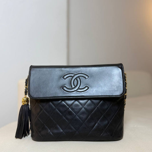 Chanel Vintage Lambskin Tassel Flap Bag