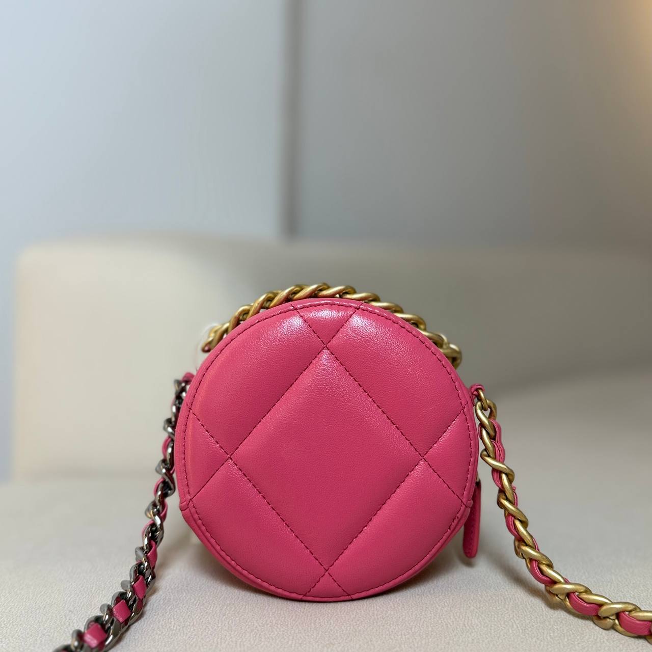 Chanel 19 Round Clutch Bag