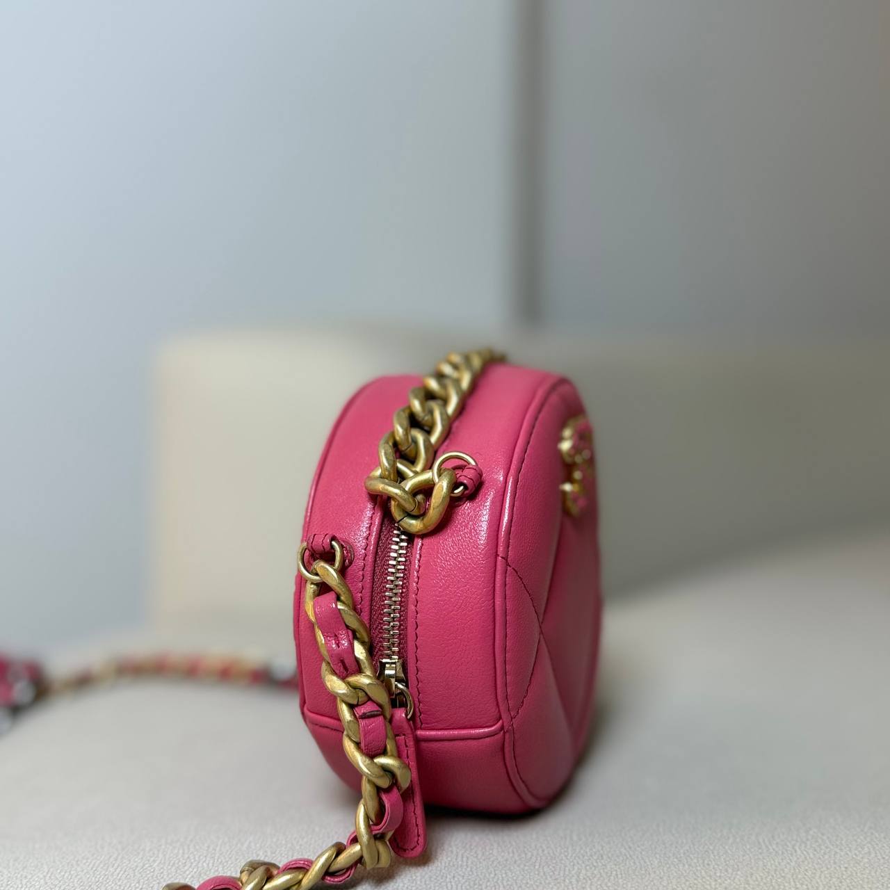 Chanel 19 Round Clutch Bag
