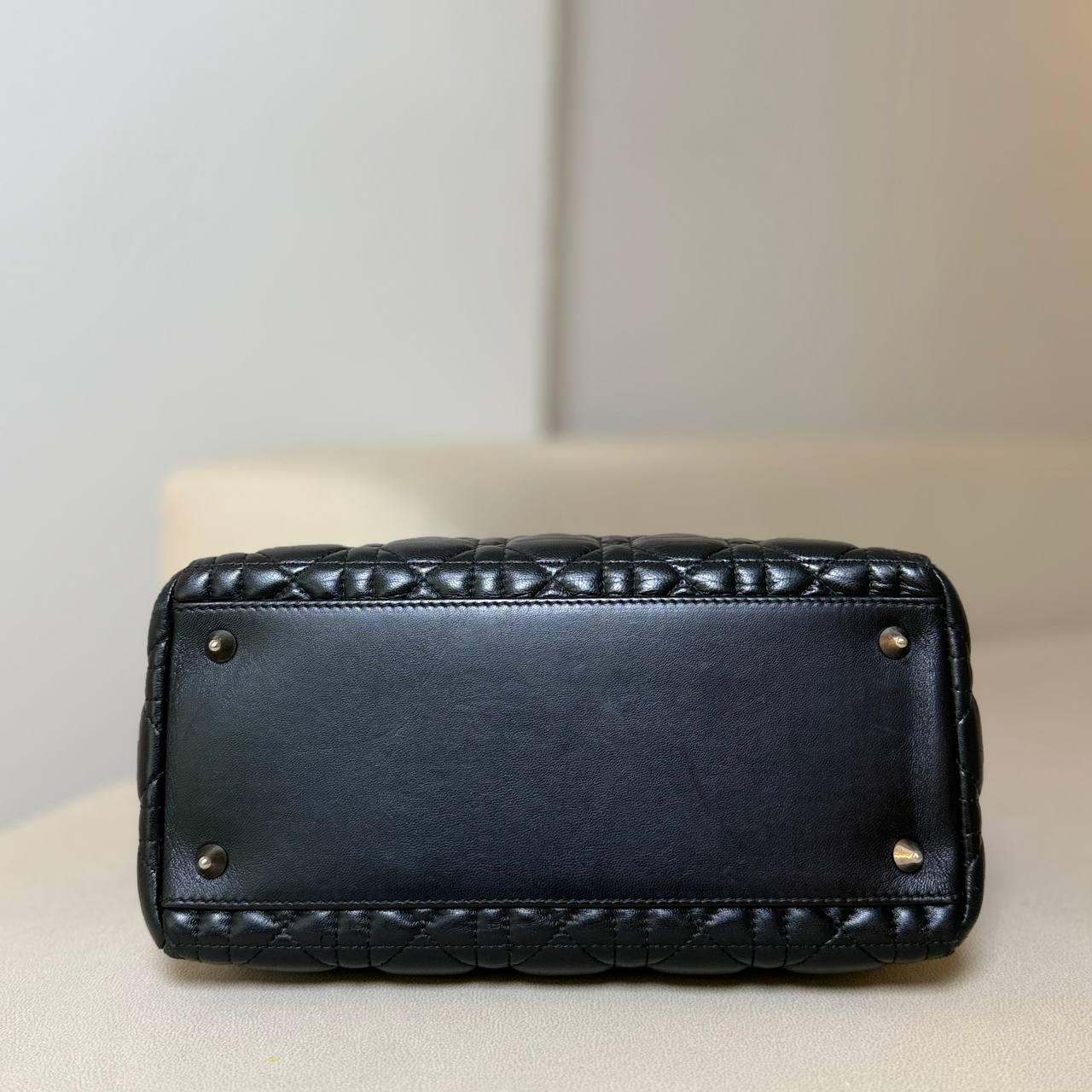 Lady Dior Medium in Black Cannage Lambskin SHW