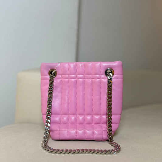 Burberry Lola Mini Quilted Leather Bucket Bag