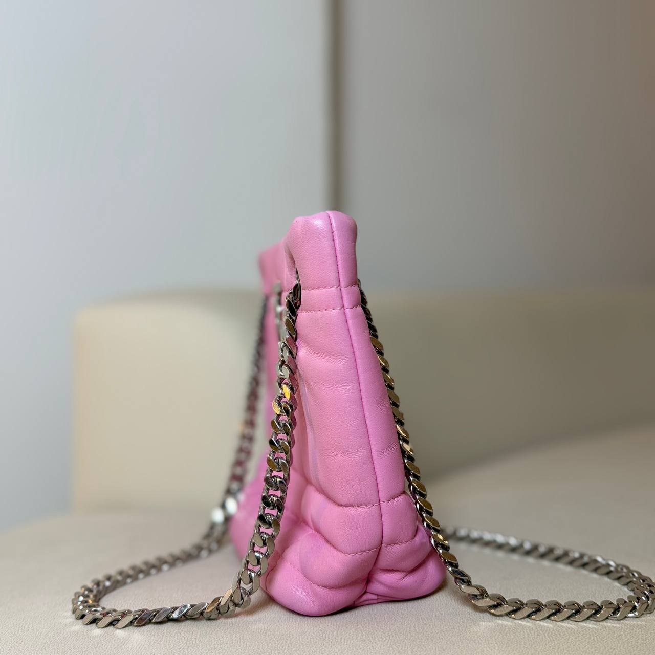 Burberry Lola Mini Quilted Leather Bucket Bag