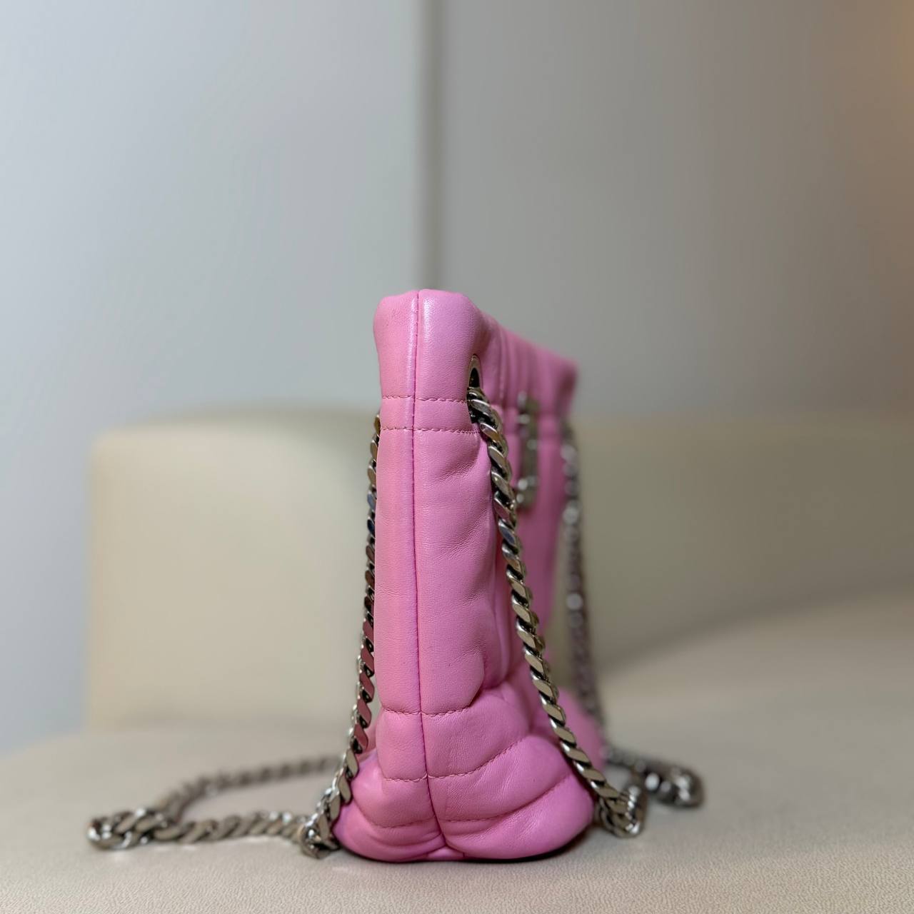 Burberry Lola Mini Quilted Leather Bucket Bag