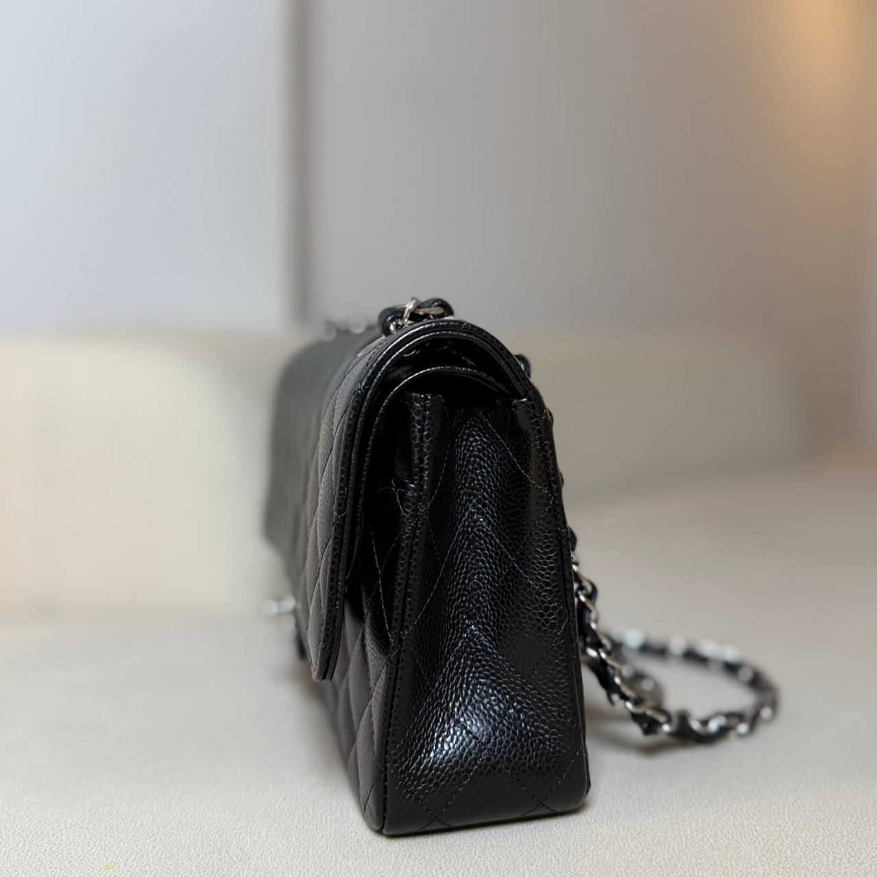 Chanel Classic Medium Double Flap Black Caviar SHW