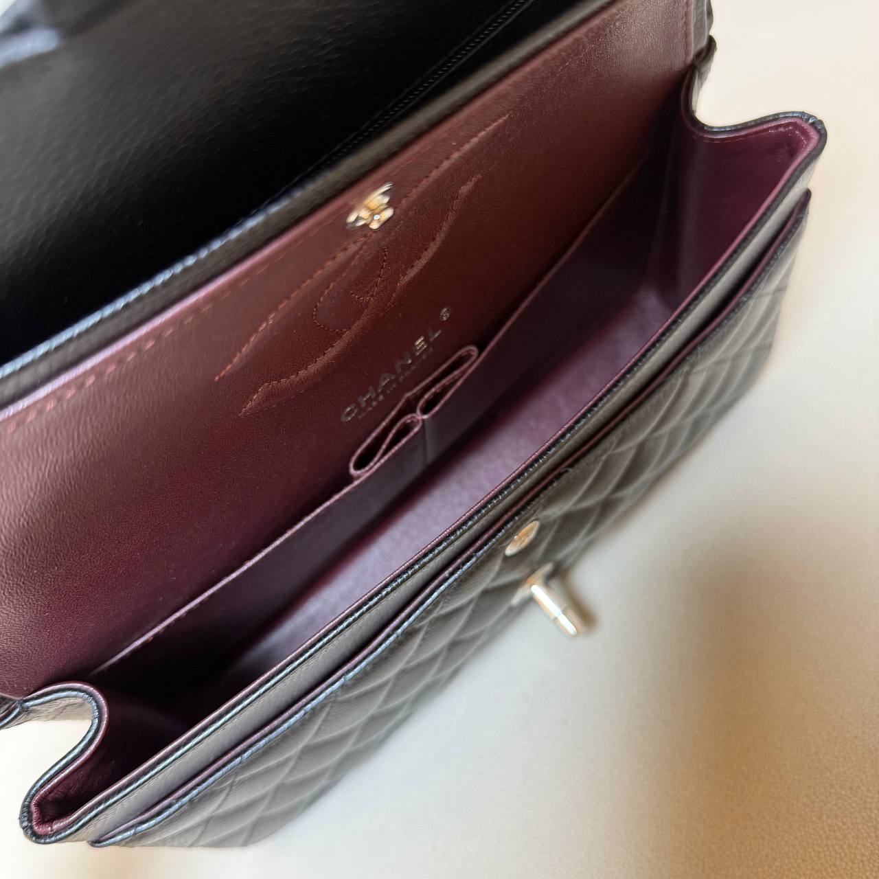 Chanel Classic Medium Double Flap Black Caviar SHW