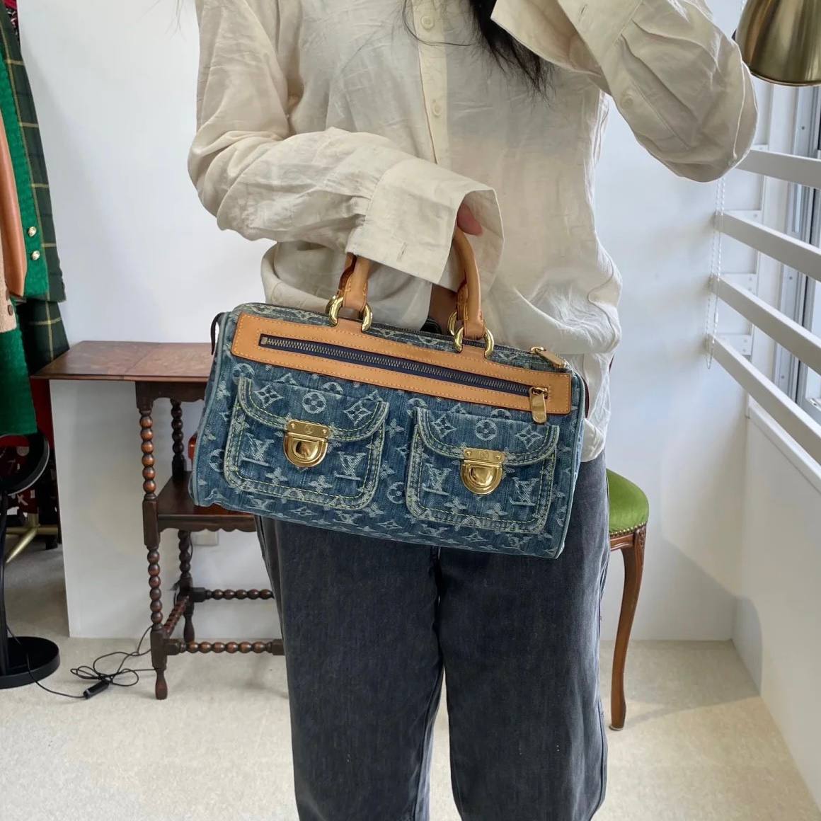 LV Neo Speedy Monogram Denim