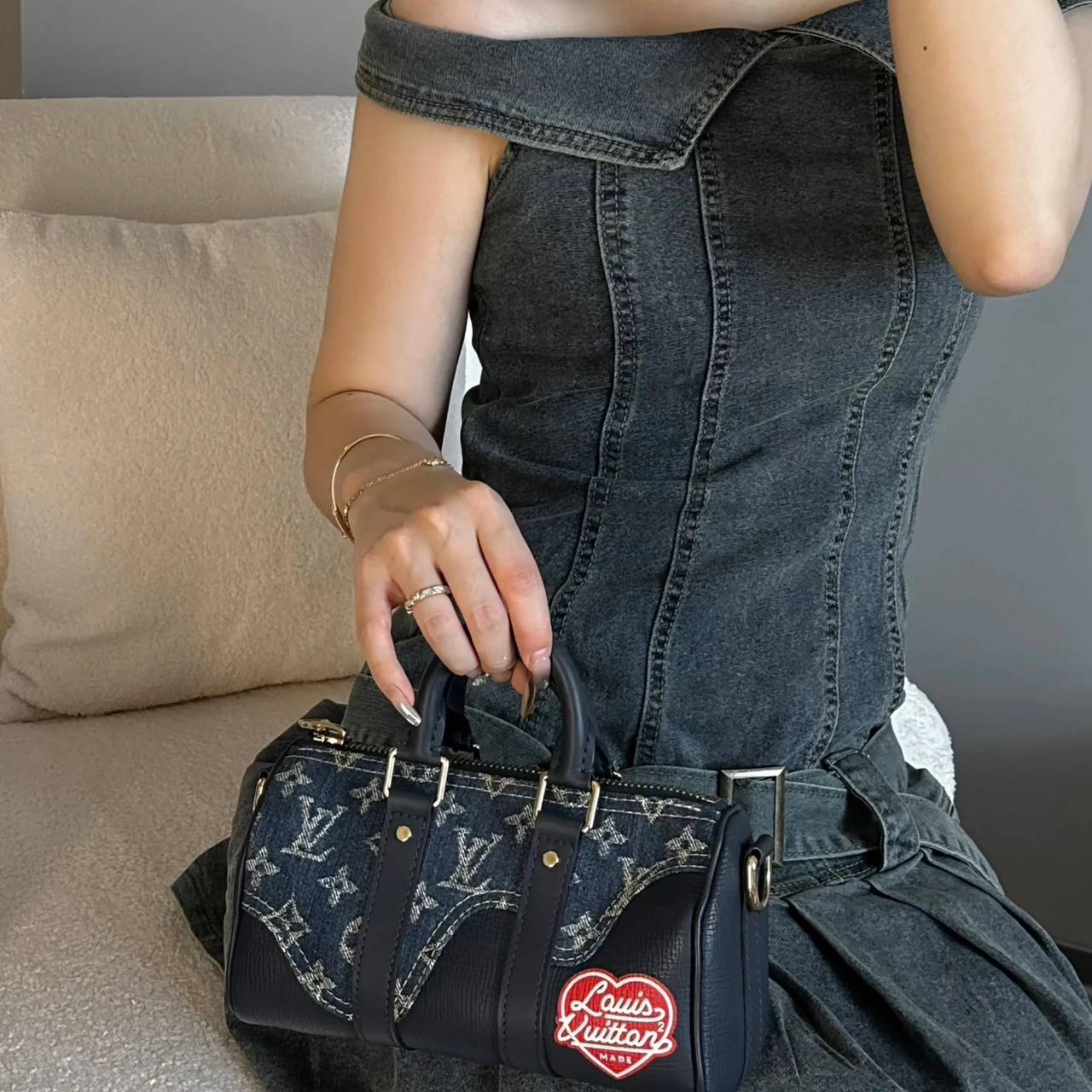 LV x Nigo Keepall XS