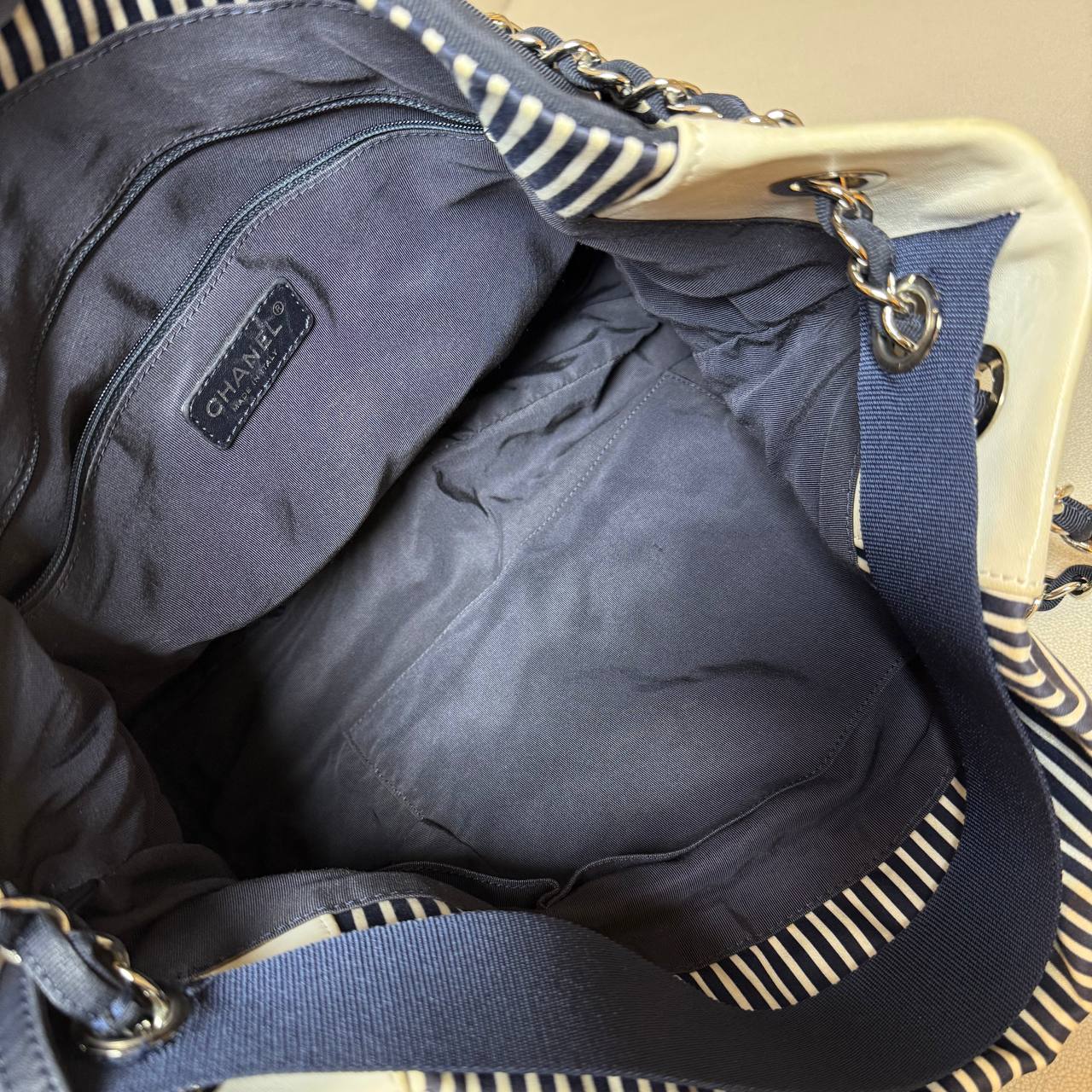 Chanel Striped Rialto Tote