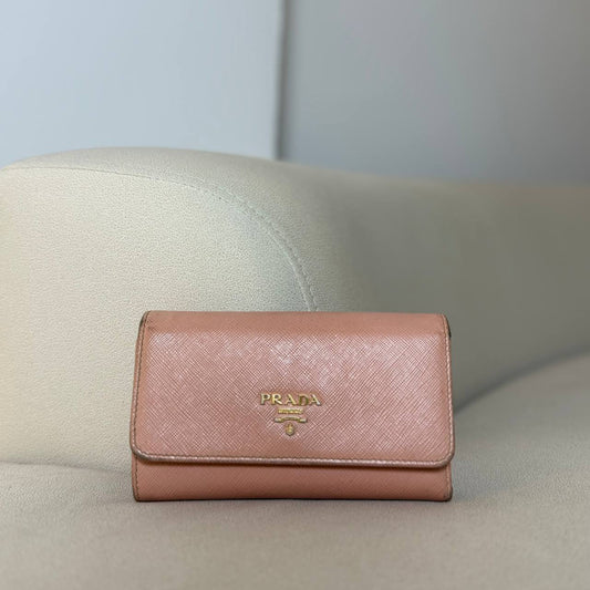 Prada Saffiano Continental Flap Wallet