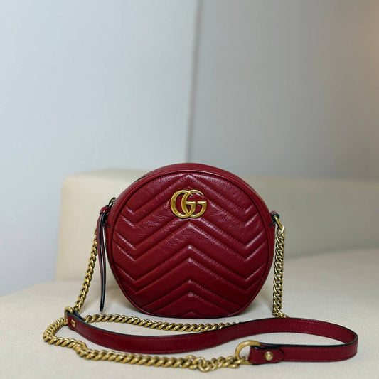 Gucci GG Marmont Mini Round Shoulder Bag