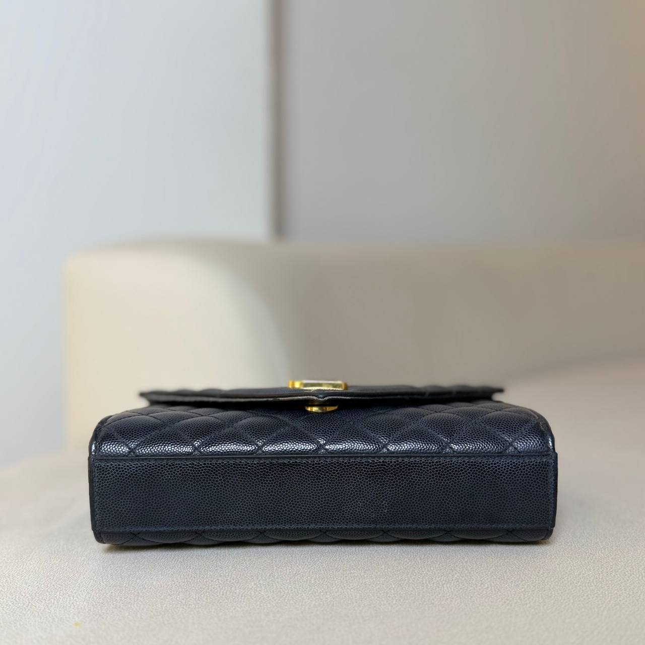 Saint Laurent Envelope Small in Quilted Grain De Poudre Embossed Leather