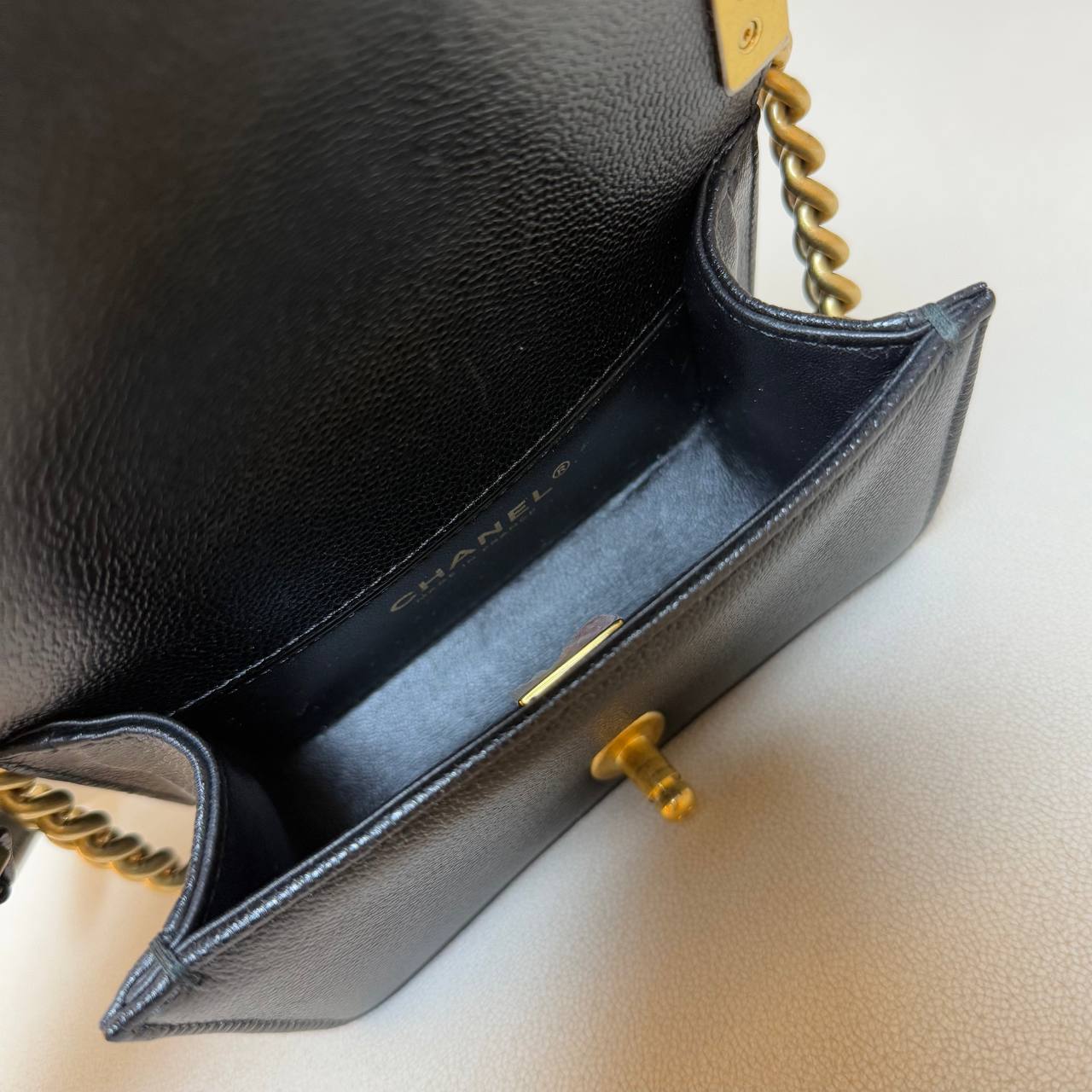 Chanel Boy Mini in Black Caviar