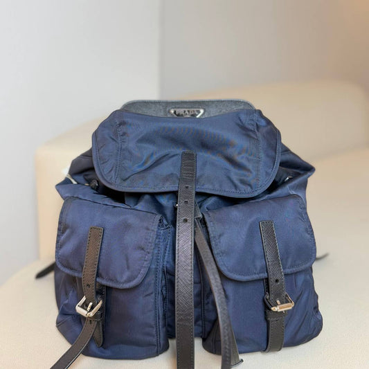 Prada Nylon and Saffiano Leather Backpack