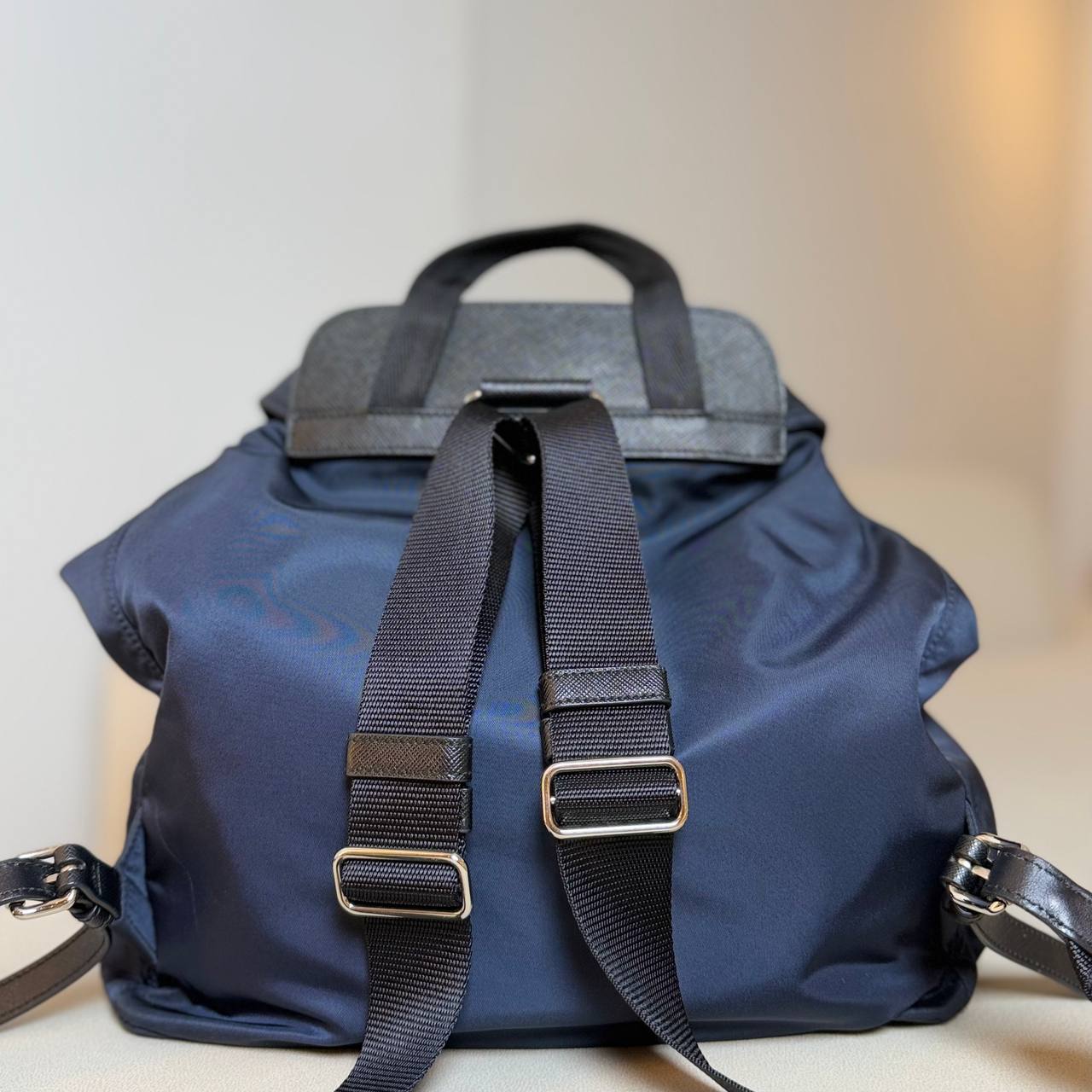 Prada Nylon and Saffiano Leather Backpack