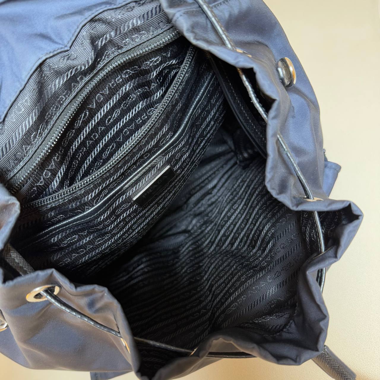 Prada Nylon and Saffiano Leather Backpack