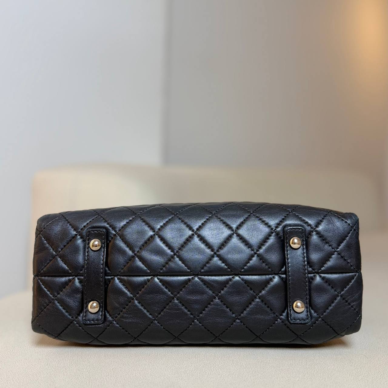 Chanel Black CC Accordion Shopping Tote
