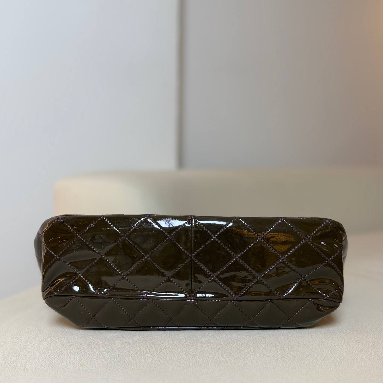 Chanel Jumbo Classic Flap Brown Patent Leather
