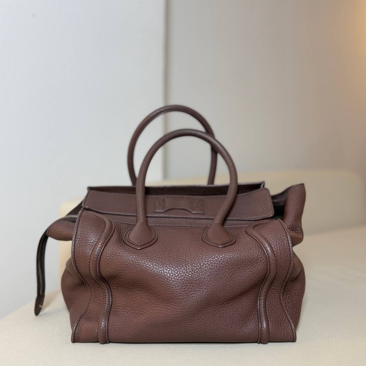 Celine Mini Luggage Brown Leather
