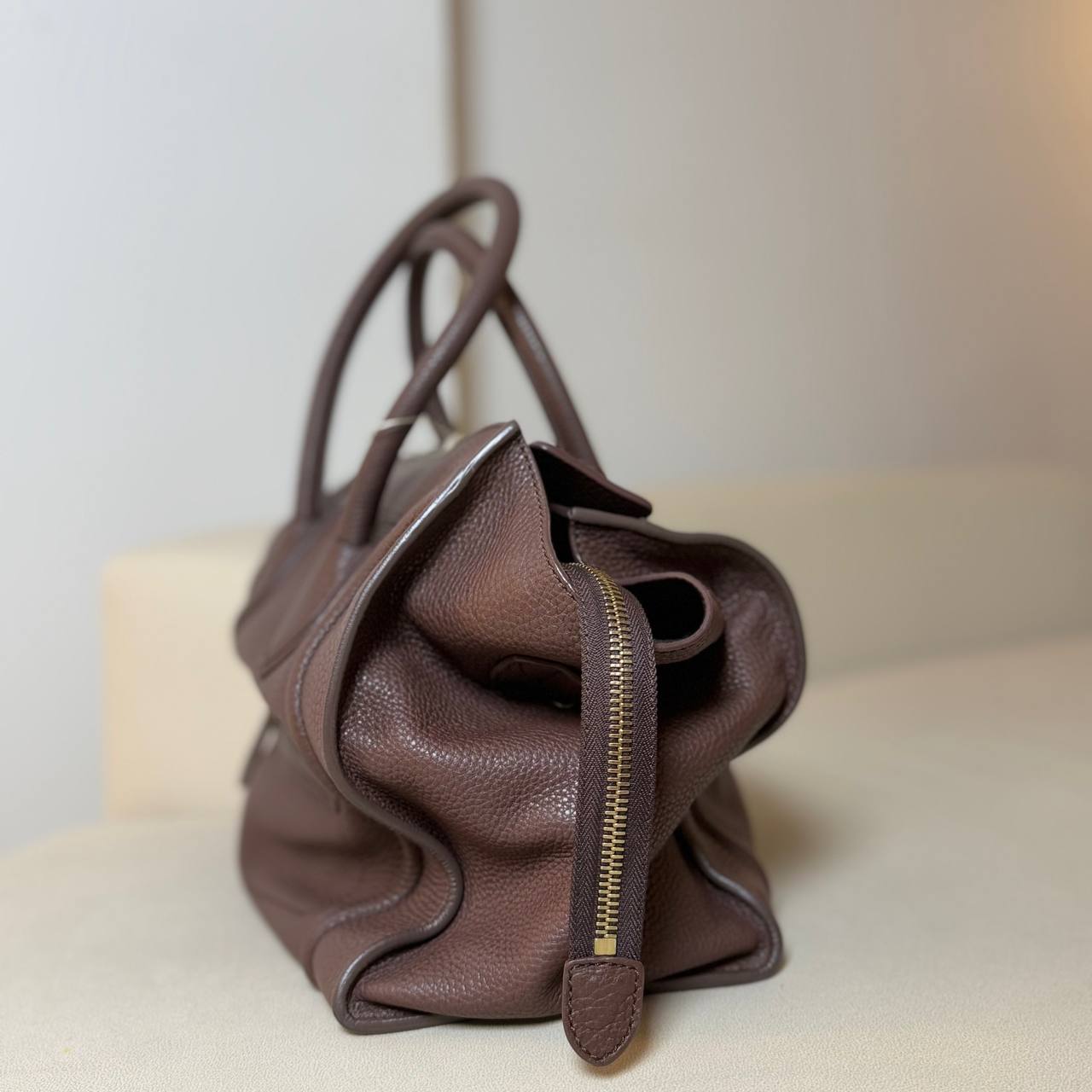 Celine Mini Luggage Brown Leather