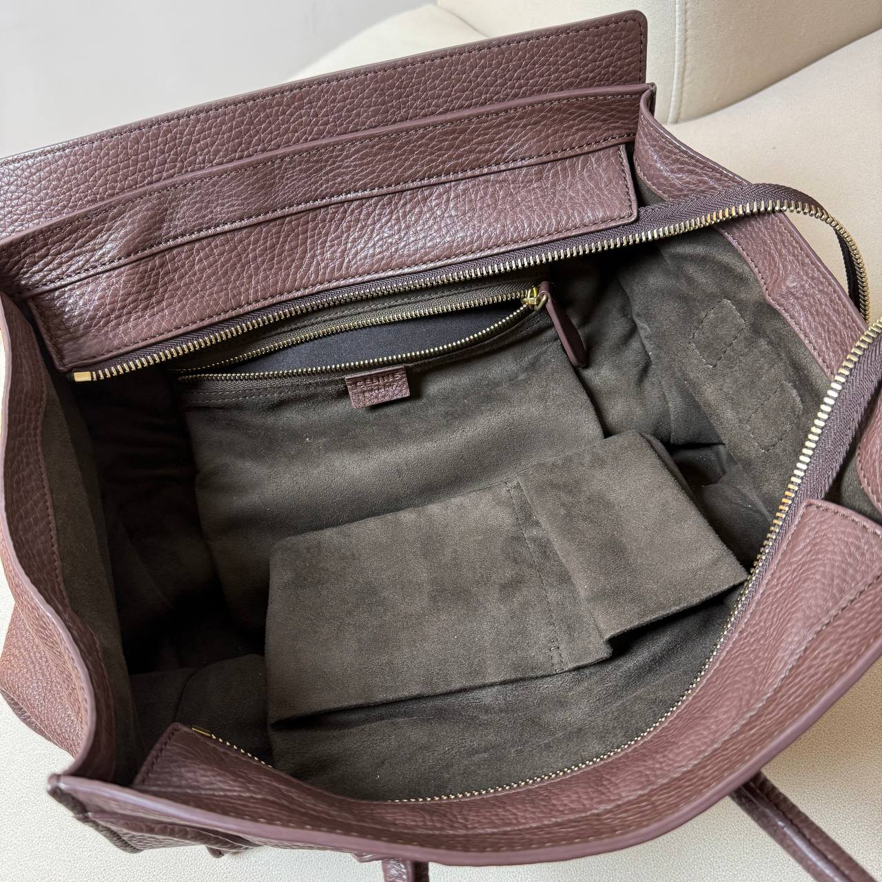 Celine Mini Luggage Brown Leather