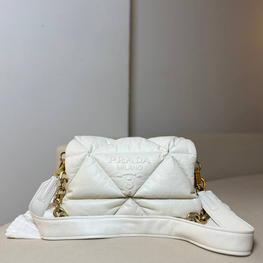 Prada Nappa Soft Padded Patchwork System Shoulder Bag